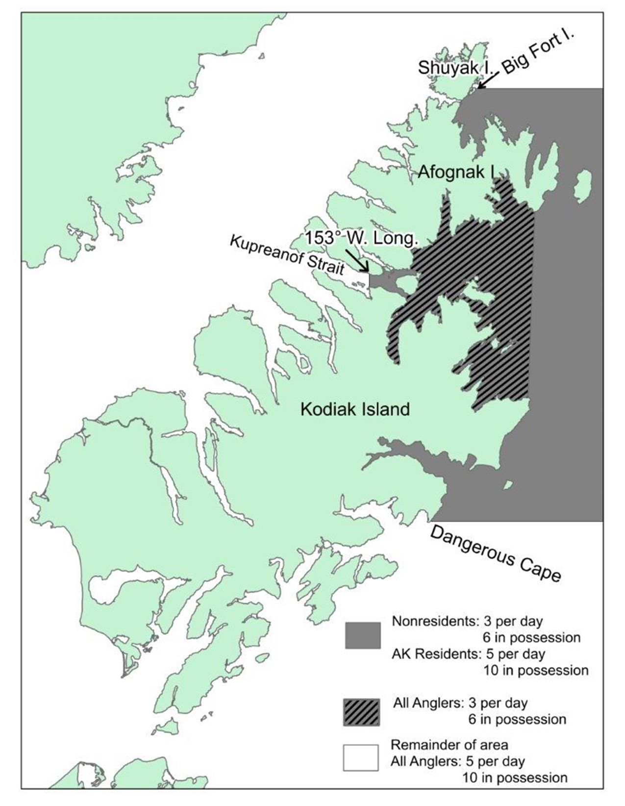 Eastern Afognak and Kodiak Islands Rockfish Limits Reduced for Nonresidents